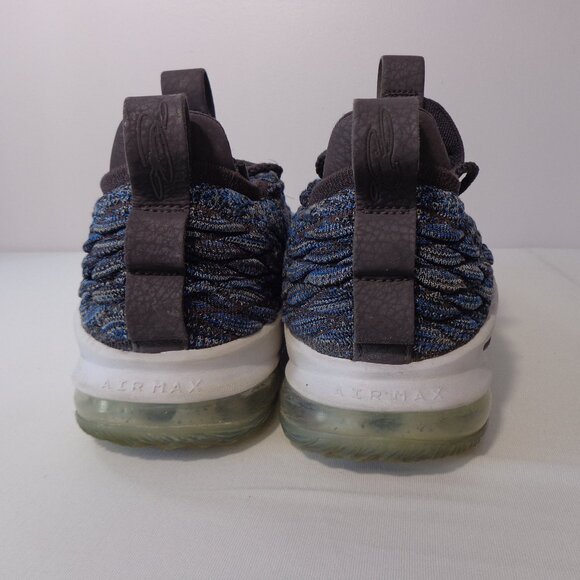 Nike LeBron 15 Low Shoes Blue Gray Basketball Air Max AO1755-400 Men's Size 8 - Picture 7 of 8
